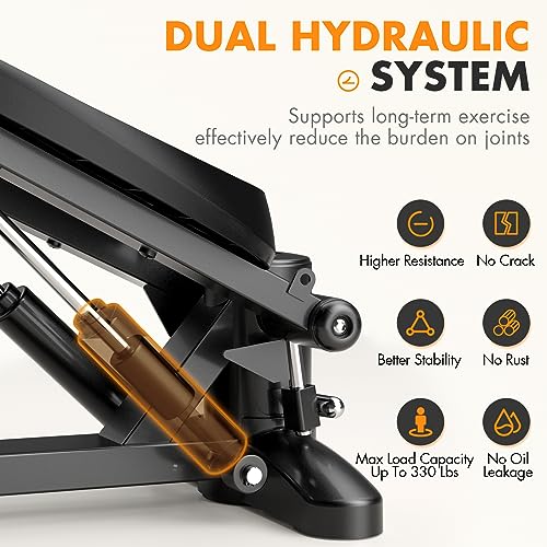 Mini Mute The Sound Stair Stepper,300LBS Loading Capacity, with LCD Monitor Floor mat Resistance Rope Hydraulic Fitness Stepper for Home Desk or