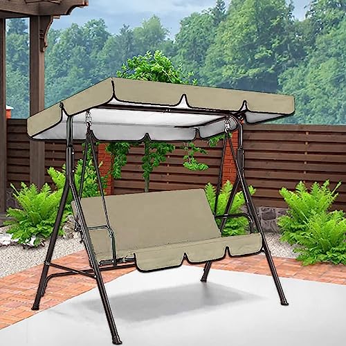 Rianpesn Outdoor Swing with Canopy, Replacement Canopy Swing for Patio 2-3 Seats, Waterproof Seat for Top Cover Outdoor Swing, Chair Covers