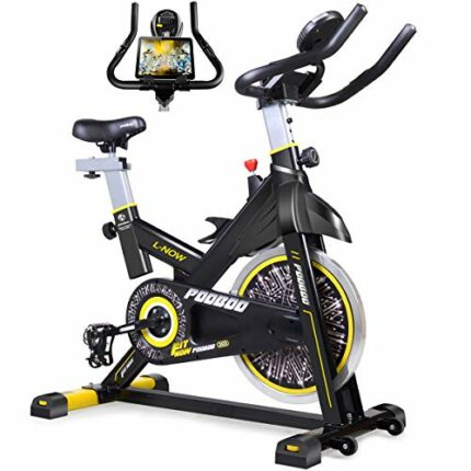 pooboo Indoor Cycling Bike, Belt Drive Indoor Exercise Bike,Stationary Bike LCD Display for Home Cardio Workout Bike Training