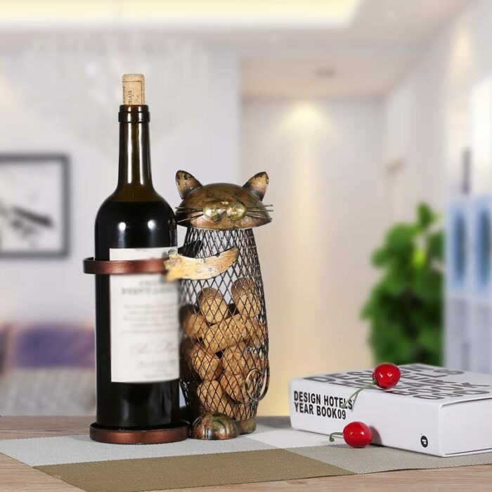 TFIIEXFL Holder Shelf Metal Sculpture Practical Sculpture Wine Stand Home Decoration Interior Crafts