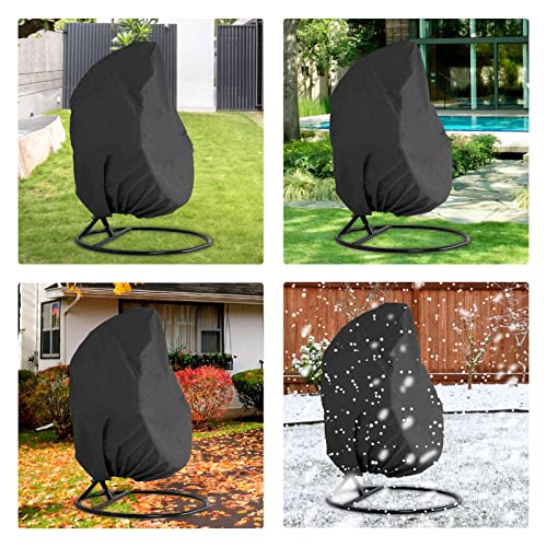 Garden Hanging Chair Cover, Patio Hanging Chair Cover, Windproof Egg Chair Cover, Oxford Fabric Durable Egg Swing Chair Covers, Waterproof UV Pro