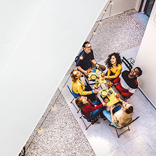 Relaxdays Rectangular Sun Shade Sail 2.5 x 3.5 m Water Resistant UV Resistant with Guy Ropes Patio Balcony White