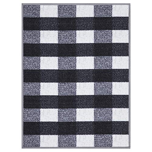 Ottomanson Rubber Back Doormat Collection, Floral Tile Design, "Welcome" Text, 51 cm x 76 cm, Multicolor