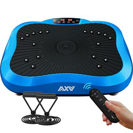 AXV Vibration Plate Exercise Machine Whole Body Workout Vibrate Fitness Platform Lymphatic Drainage Machine for Weight Loss Shaping Toning Wellne