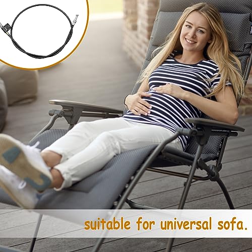 jeufun 1 Pcs Metal Recliner Replacement Parts Cable,Universal Recliner Cable Pull Handle Replacement Parts Chair Cable,Sofa Chair Couch Release L