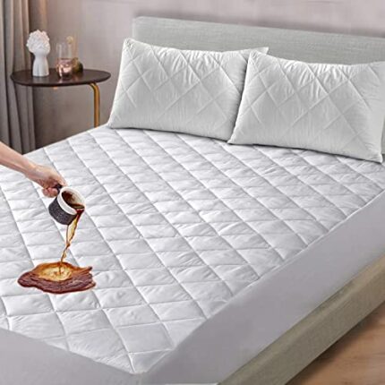 Cotton Comfort Bedding Waterproof Mattress Protector Small Double 4-Layer Quilted Small Double Mattress Protector With 30cm Deep Pockets Ultra So