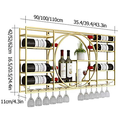 EYLINK Wine Rack Wall Mounted, Modern Wall Mounted Wine Rack, Iron Display Stand, Wall Wine Racks For Wine Bottles, Wine Holder With Shelves, Mul