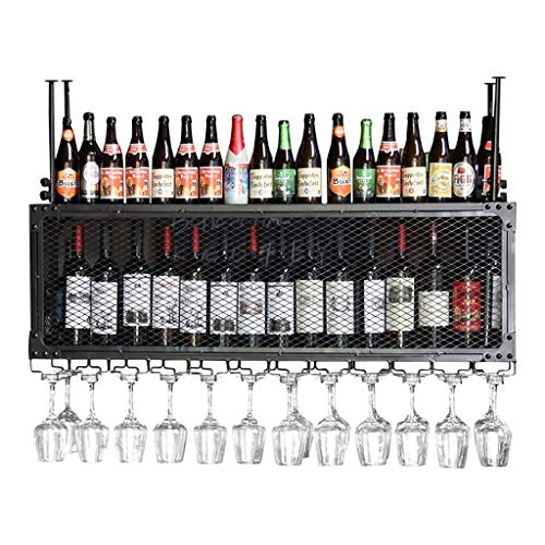 Stylish Simplicity Industrial Retro Stylish Simplicity Wine Glass Holder Metal Wrought Iron Ceiling Goblet Bracket Storage Decoration Glass Bottl