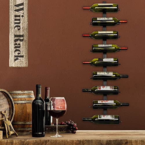 FLstudio Wall Mount Wine Rack Organizer, Wine Holder Wall Mounted, Wine Storage Display, Adjustable and Detachable Wine Rack Holder