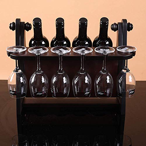 PIBM Stylish Simplicity Wine Racks Free Standing Swing Wooden,Wineglass Upside down Wine Cabinet Decoration,Decorative Wine Bottle Holder,Freedin