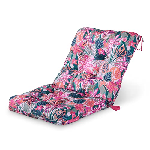 Classic Accessories Vera Bradley Water-Resistant Patio Chair Cushion, 21 x 19 x 22.5 x 5 Inch, Happy Blooms, Seat Back Cushion