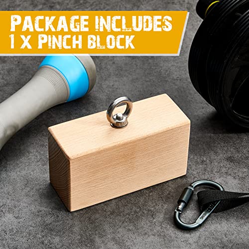 Wettarn Wooden Pinch Block Grip Workout Hand Grip Pinch Block Climbing Power Forearm Trainer Finger Exerciser Strength Training Equipment for Fit