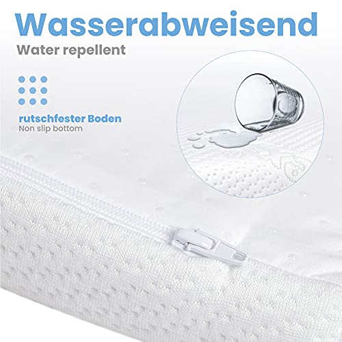 Dailydream Viscoelastic Model Kids M Mattress Topper with Memory Foam Effect Clean Ocean Edition 140 x 70 x 5 cm