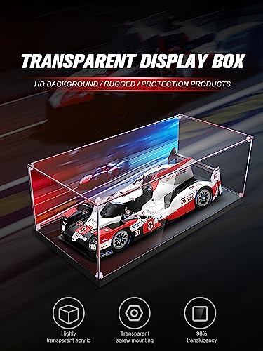 icuanuty Acrylic Model Display Box/Display Case for Collectors Lego Display Box Dust Cover with Base for Free Display of Toys 20 x 10 x 10 cm Uni