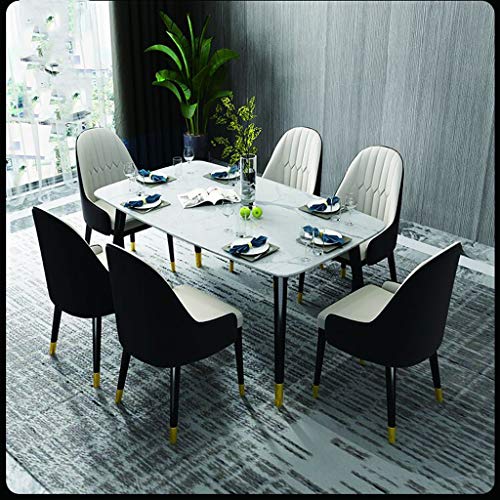 Modern Kitchen Dining Room Chairs Dining Chairs Water Proof Leather Side Chair With Metal Legs Kitchen Living Room Lounge Counter Chairs (Color :