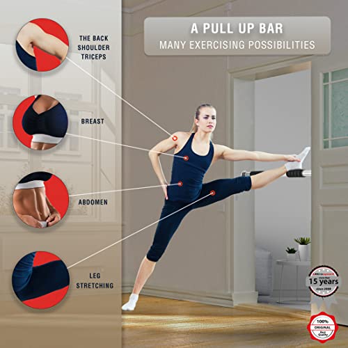 Ultrasport Pull-up Bar, Door Bar, Adjustable From 66.5 cm To 93 cm, Mountable Without Screws, Non-slip, Secure Grip, Foam Handles
