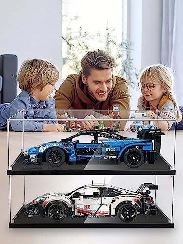 icuanuty Acrylic Model Display Box/Display Case for Collectors Lego Display Box Dust Cover with Base for Free Display of Toys 20 x 10 x 10 cm Uni