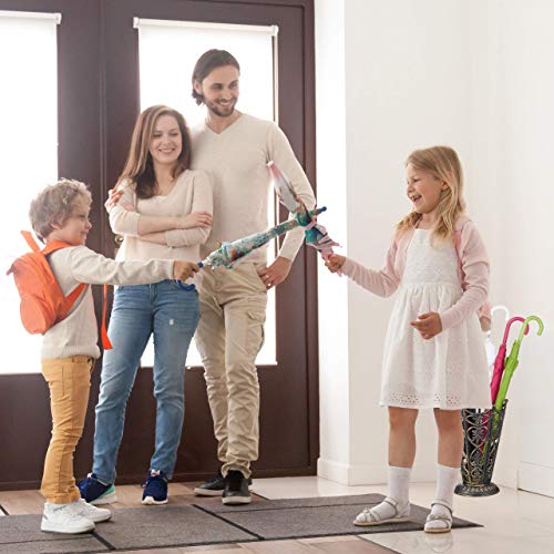 Relaxdays Cast Iron Stand, Antique, Umbrella Design, Drip Tray, Massive, Vintage, HxWxD: ca 58 x 26 x 26 cm, Black, 26 x 26 x 58 cm