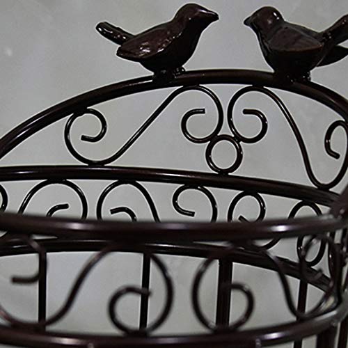 RSOCHS Metal Umbrella Stand Rack, for Canes Walking Sticks, Free Standing Umbrella Holder, Entryway, Brown