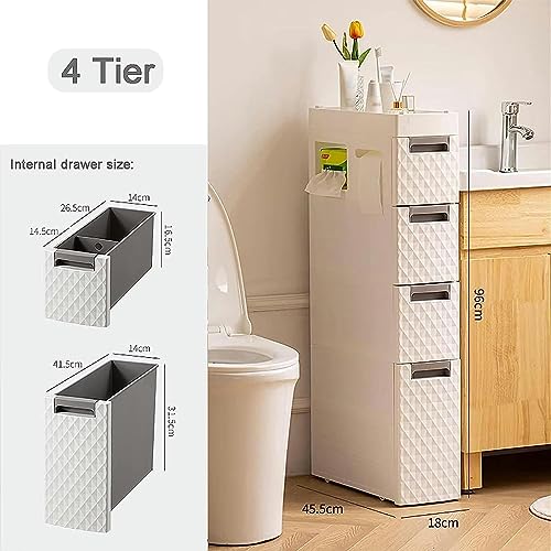 OPSREY White Floor Standing Tall Bathroom Storage Cabinet, Small Space Corner Cabinet for Home Kitchen Living Room Bedroom