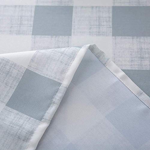 Melanovo Outdoor Patio Tablecloth with Umbrella Hole and Zipper, Water and Stain Resistant Fabric Table Cloth for Umbrella Table, Seats 4 People