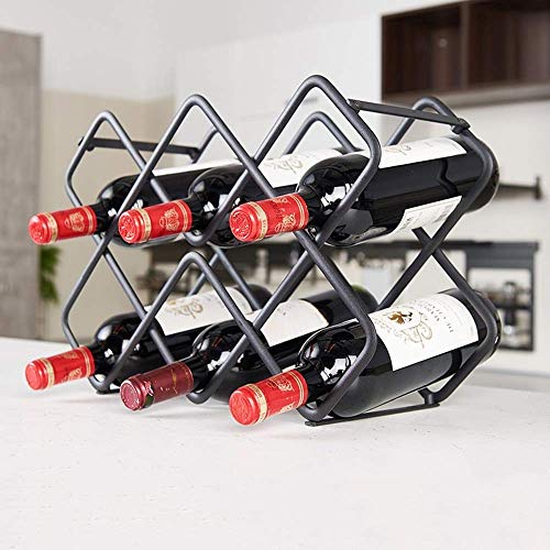 SCKTFS Stackable Wine Rack - Classic Style Wine Racks for Bottles - Perfect for Bar, Wine Cellar, Basement, Cabinet, Pantry, Etc (Color : Argento