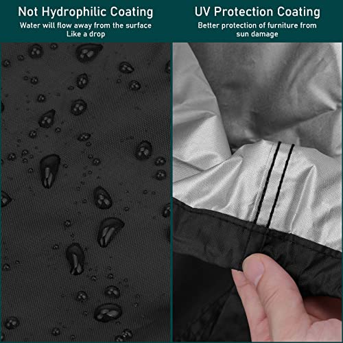 Garden Chair Covers 1PC, Outdoor Seat Covers Waterproof 210D Outdoor Patio Chair Covers Oxford Fabric Garden Furniture Covers for Lawn Sofa Chair