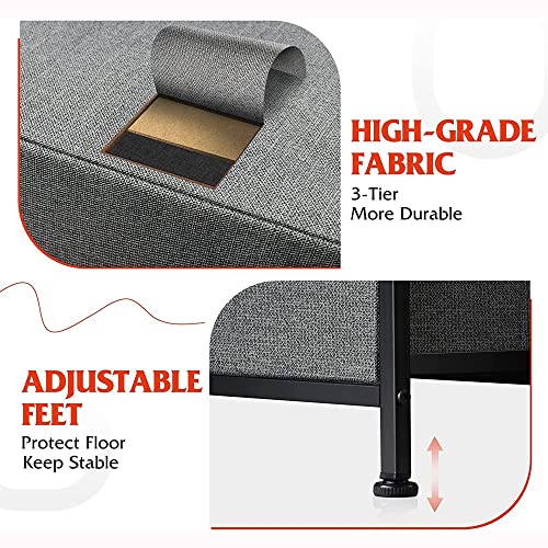 N/A 9-Drawer Dresser Fabric Storage Tower For Bedroom Nursery Entryway Closets Tall Chest Organizer Unit With Steel Frame