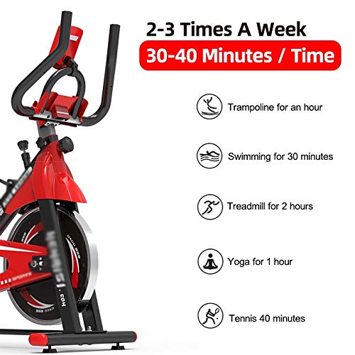 NXYJD Exercise Bicycle Bike Upright Folding Silent Bicycle with LCD monitor Cycling Flywheel Fitness Fitness Training