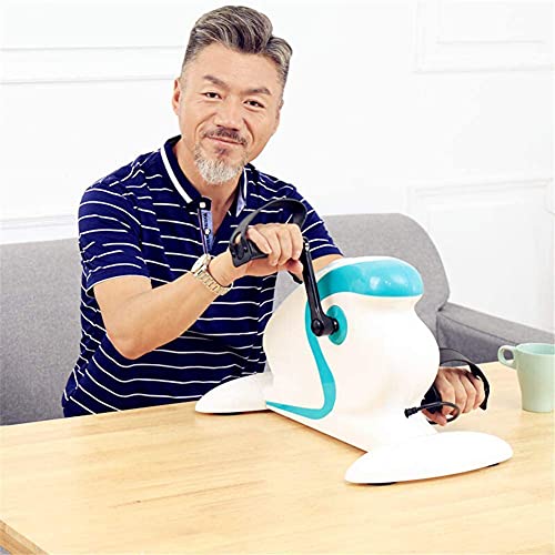 LUNEZY Motorized Exercise Cycle/Bike for The Handicapped & Disabled, Electric Pedal Exerciser with Leg Protector Bracket for The Elderly (White)