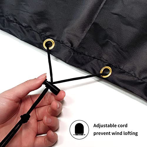 PATIO PLUS large Cube Garden Table Furniture Covers, Outdoor Square Rattan Cube Furniture Set Covers,420D Oxford fabric, Waterproof, Windproof, A