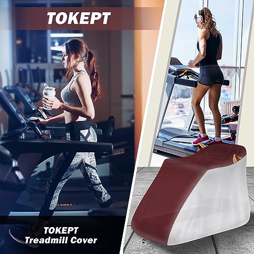 Tokept Treadmill Cover, Heavy Duty 600D Oxford Fabric Waterproof Treadmill Full Cover, Indoor Outdoor Universal Sports Fitness Equipment Treadmil