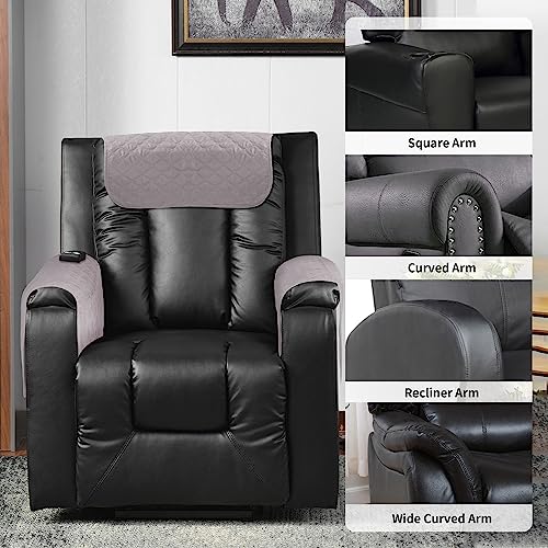 Kaket Armrest Cover, Headrest Cover for Recliner Sofa 3pcs Waterproof Recliner Chair Covers, Nonslip Armrest Slipcover Furniture Protector for Re