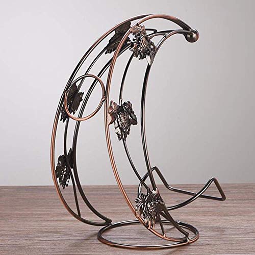 NEOCHY Household Wine Cup Rack Creative Wine Rack Decorative High-Legged Wine Decoration Upside-Down Wine Bottle Rack European Wine Rack, Crescen