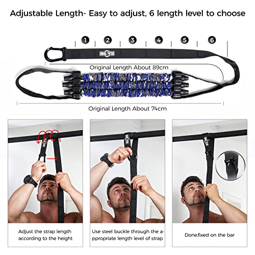 INNSTAR Pull up Assist Band System Adjustable Anti Snap Chin Up Assistance Elastic Resistance Band “Patent Pending”