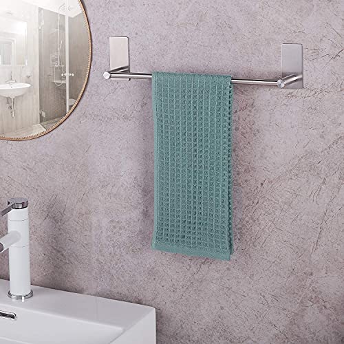 Self Adhesive Towel Rail Stainless Steel Kitchen Towel Holder 30 cm / 11.8 Inches Wall Mounted Clothes Rail Towel Holder Stick on Tiles Kitchen T