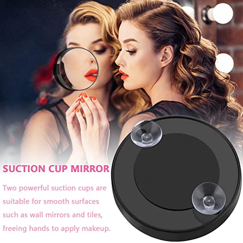 JETOHIX 4 PCS Magnifying Mirror and Tweezers Kit 10X 15X Travel Magnifying Mirror Magnified Makeup Mirror with suction cups for Makeup,Eyebrow Tw