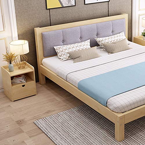 LUKEO Solid Wood Bedside Cabinet Simple Minimalist Bedroom Locker, Small Cabinet Rack, Bedside Table