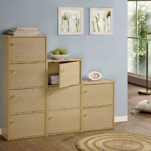 FURINNO Bookcases, Wood, Steam Beech, one size