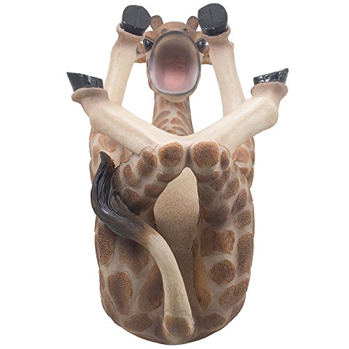 Drinking Giraffe Wine Bottle Holder Statue in African Jungle Safari Sculptures and Figurines Decor & Wildlife Animal Wine Racks and Stands Gifts