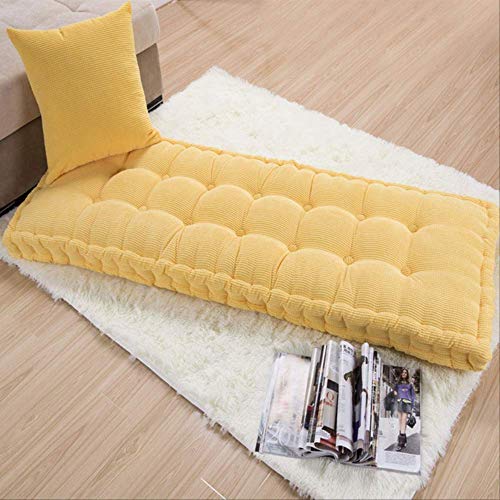ASDF Garden Furniture Pad, Outdoor/indoor Water Thicken 2 Seater Bench And Patio Furniture Pad Cushion 55x55cm yellow-4