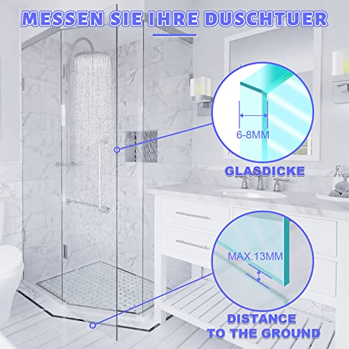 Sarmeley Shower Screen Seal Strip, 4Pcs Shower Door Seal Strip for 4-7mm Curved Or Straight Glass Up to 16mm Gap, Perfect Shower Seal Strip - 4x3