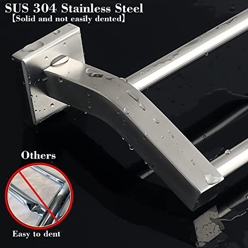 Mooche Towel Rail Wall Mounted Towel Holder SUS304 Stainless Steel Towel Bar 42CM for Bathroom Kitchen, Brushed Finished, MCGK9009-40-LS