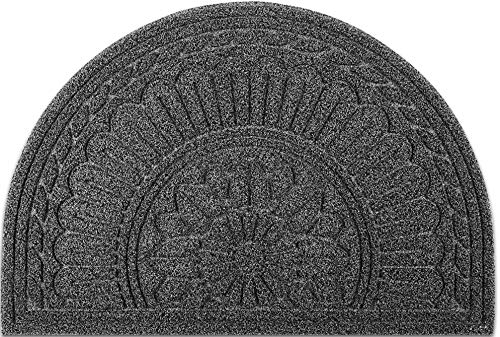 Mibao Half Round Door Mat, 24" x 36", Outdoor Door Mats, Half Round Rug, Front Door Mats Outdoor, Outdoor Welcome Mats for Front Door, Half Moon