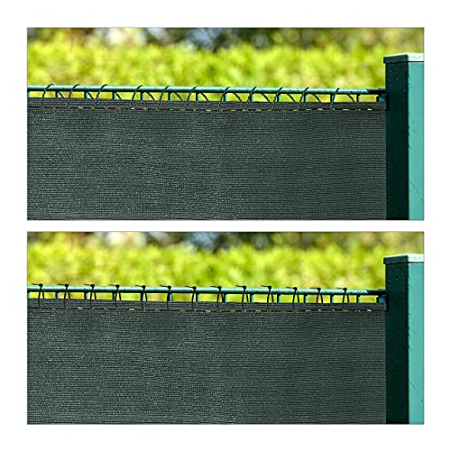 Relaxdays Fence Panel, 1 x 6 m, Privacy Screen for Garden Fence & Balcony, UV Stabilised, Weatherproof, HDPE Fabric, Dark Green