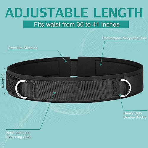 Libima 2 Pcs Weighted Sled Training Waist Belt for Pulling Sled, Sled Workout Equipment Neoprene Padded Belt Exercise Belt Gym Pulley Strap for C