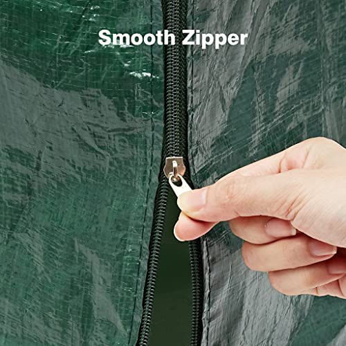 PATIO PLUS 3 Seaters Garden Swing Cover, 220x125x170cm Large Garden Hammock Cover with Zips, Waterproof, Dust-proof Green