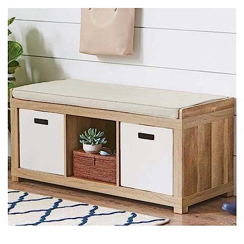 SDFGH 3-Cube Storage Bench Shoe Cabinets Can Sit Shoe Rack Sitting To Change Shoes Convenient and Quick (Color : Argento, Size : Light Grey)
