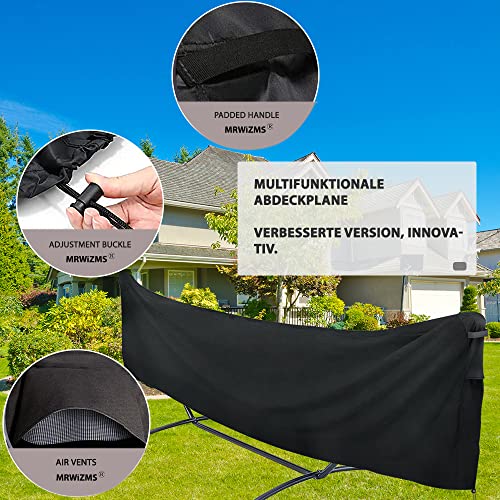 Hammock Cover 340 x 17 x 86 cm, 420D Heavy Duty Oxford Fabric Full Cover, Suitable for Outdoor Garden Hammocks and Double Hammocks with Stand and