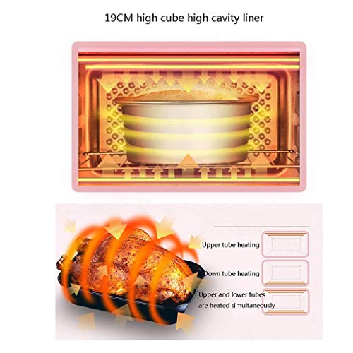 AIQMML Oven Mini 14L Toaster Oven, Multi-Function Stainless Steel Finish with Timer - Toast - Bake - Broil Settings, Natural Convection - 1200 Wa